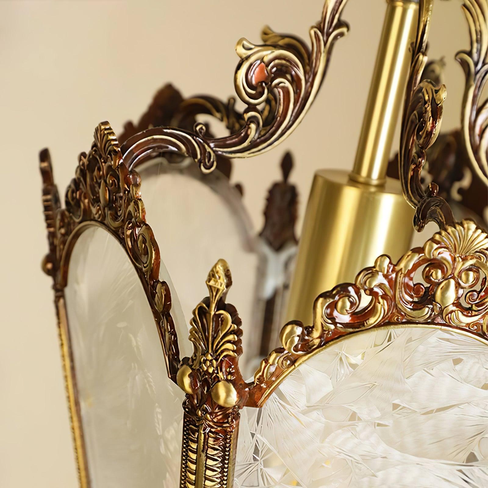 Lustra Pendant Lamp Brass Empire Antique Elegant-Neutral Decor