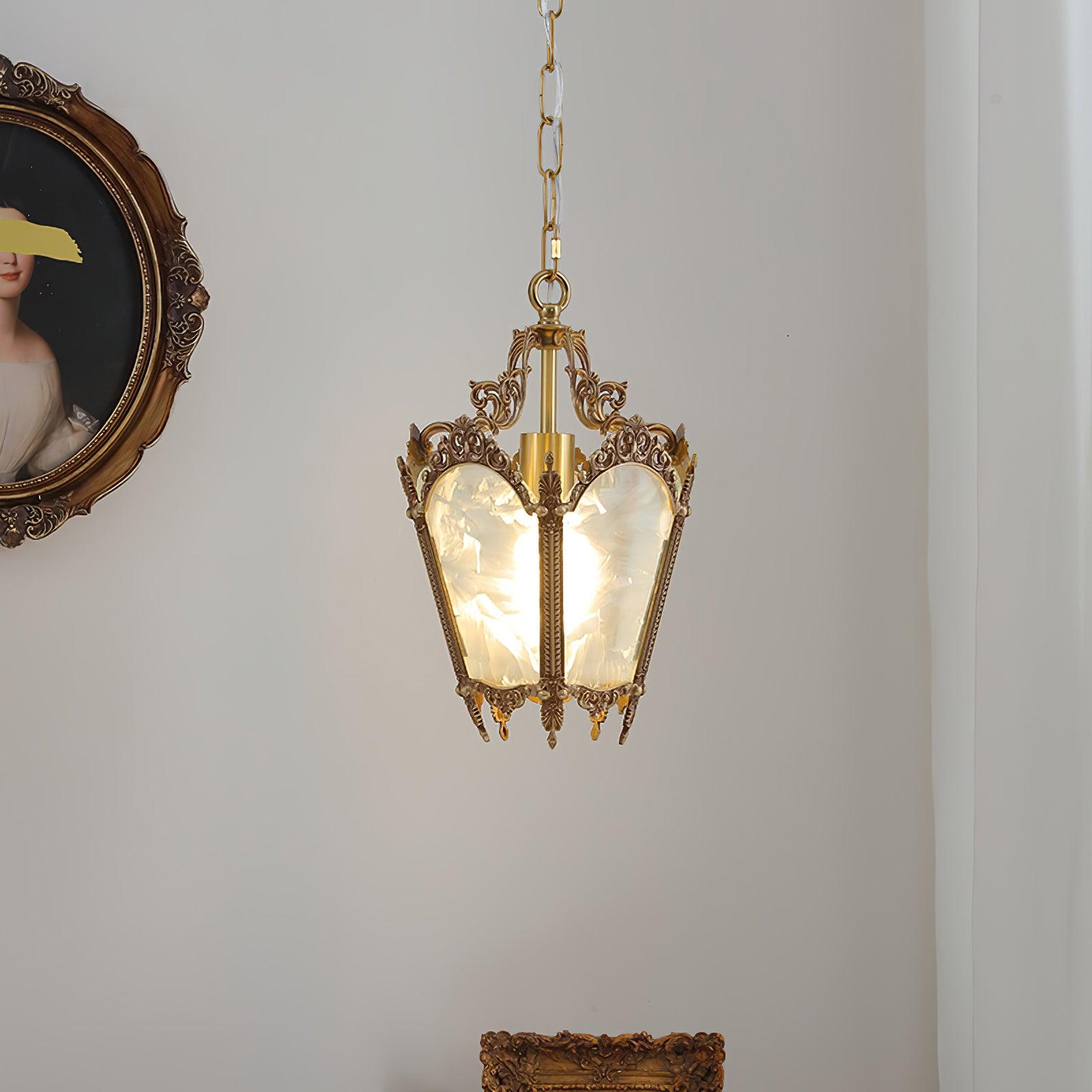 Lustra Pendant Lamp Brass Empire Antique Elegant-Neutral Decor