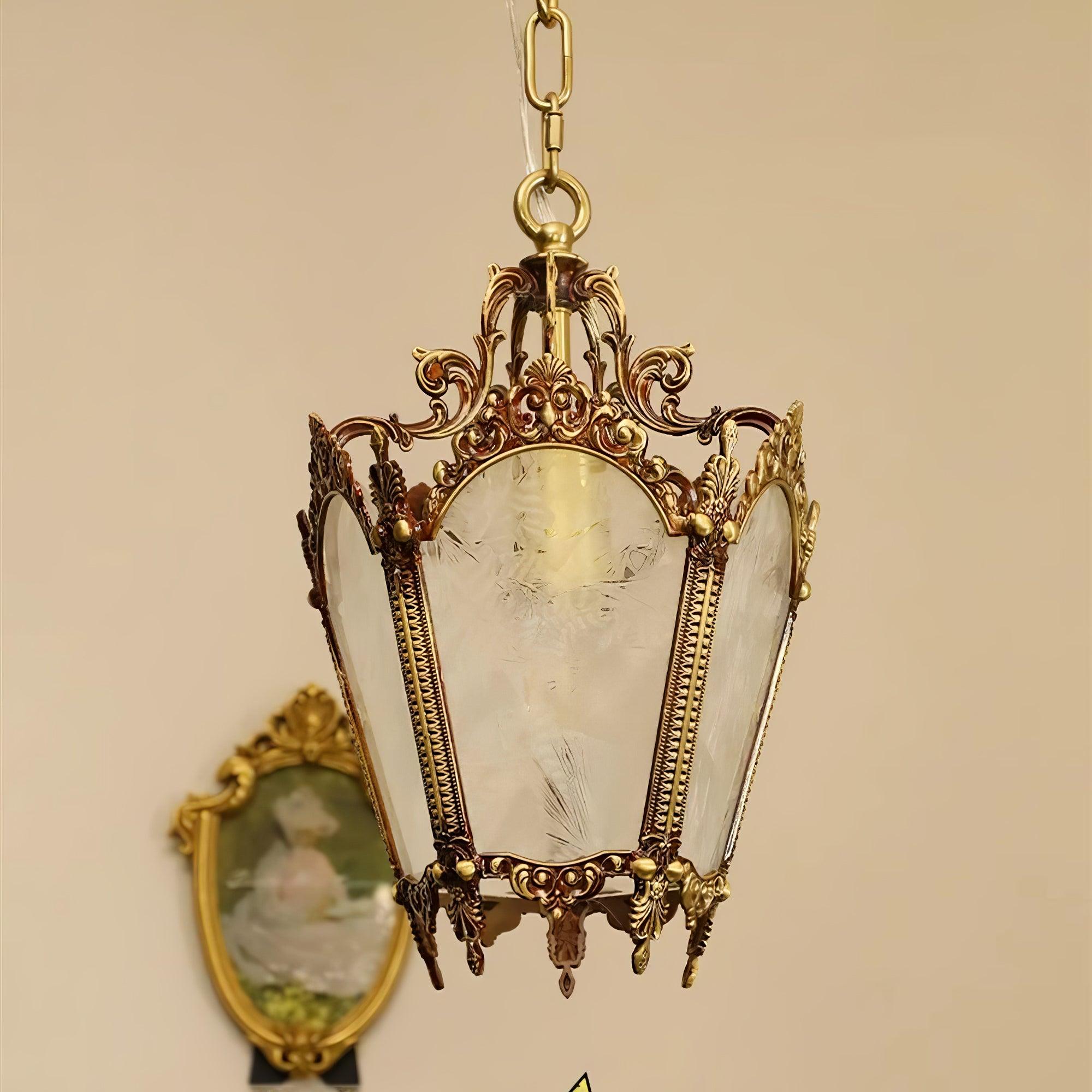 Lustra Pendant Lamp Brass Empire Antique Elegant-Neutral Decor