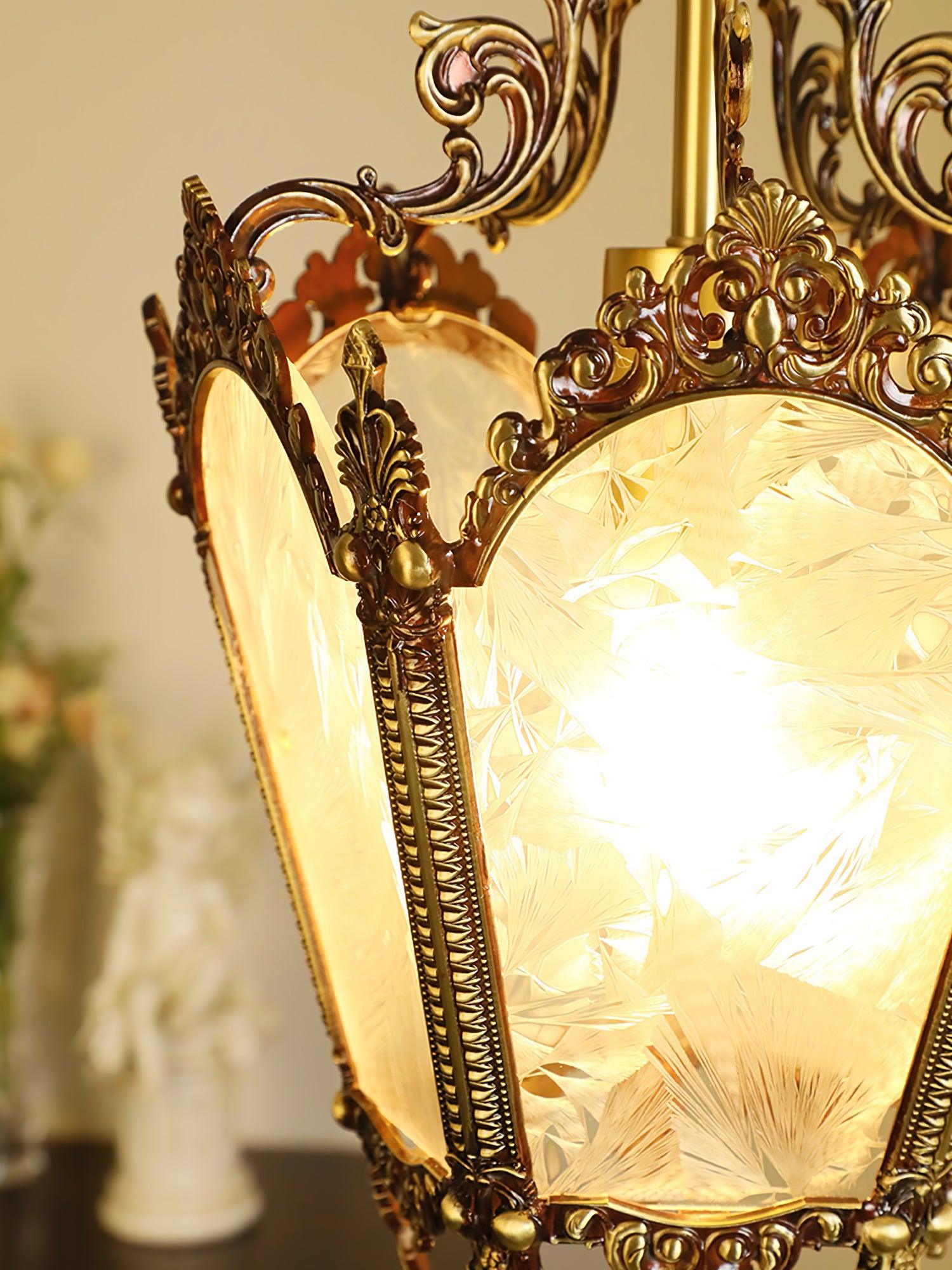 Lustra Pendant Lamp Brass Empire Antique Elegant-Neutral Decor