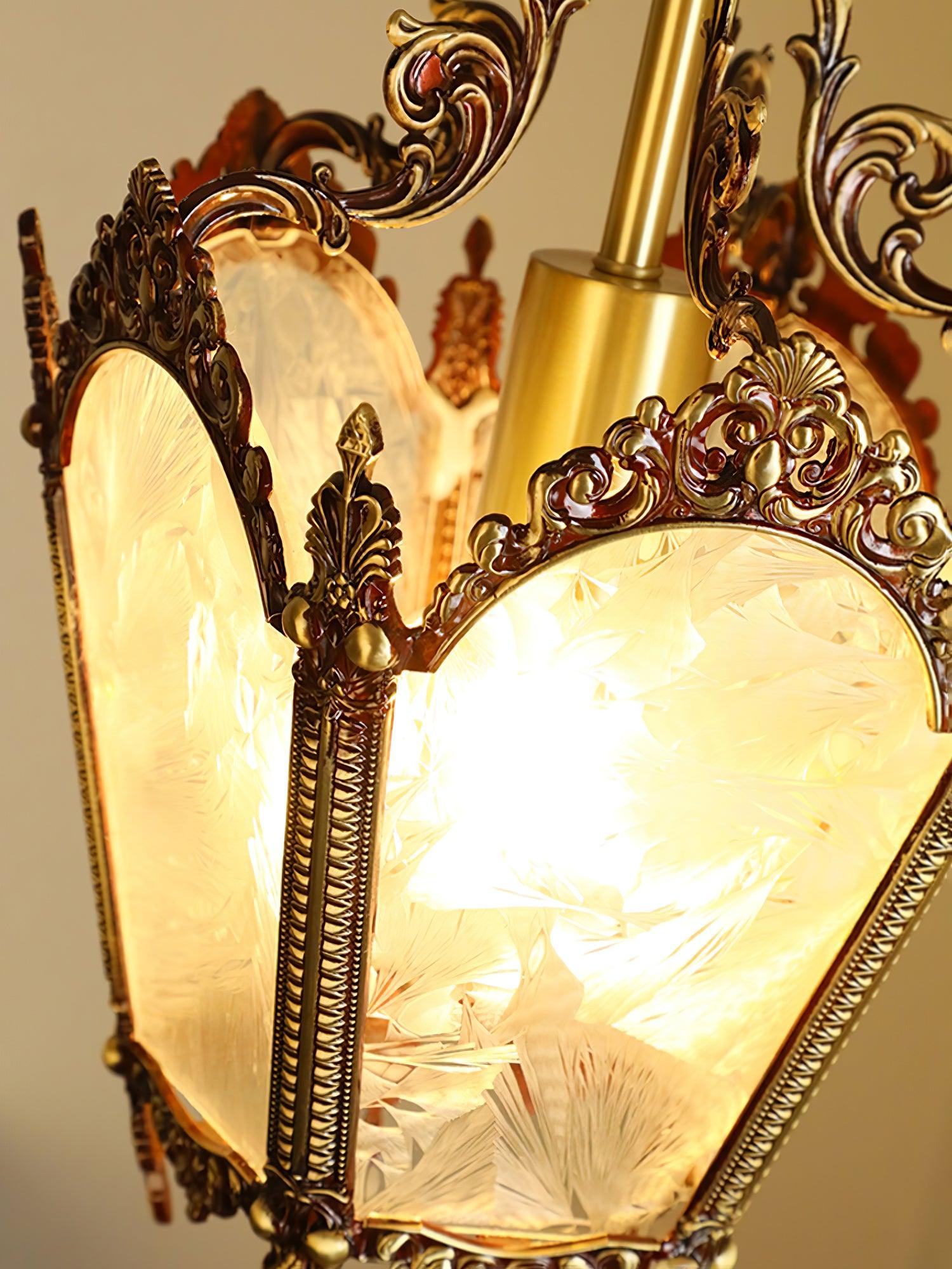 Lustra Pendant Lamp Brass Empire Antique Elegant-Neutral Decor