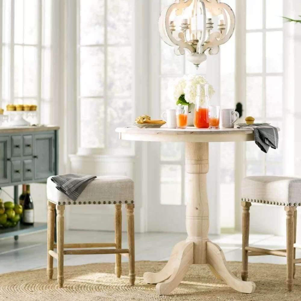 Romino Chandelier Scroll Wood Whitewashed Rustic-Neutral Decor