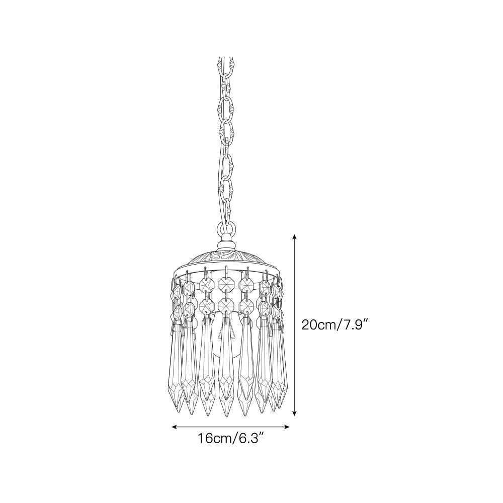 The small chandelier illuminated, creating a sparkling, warm glow.