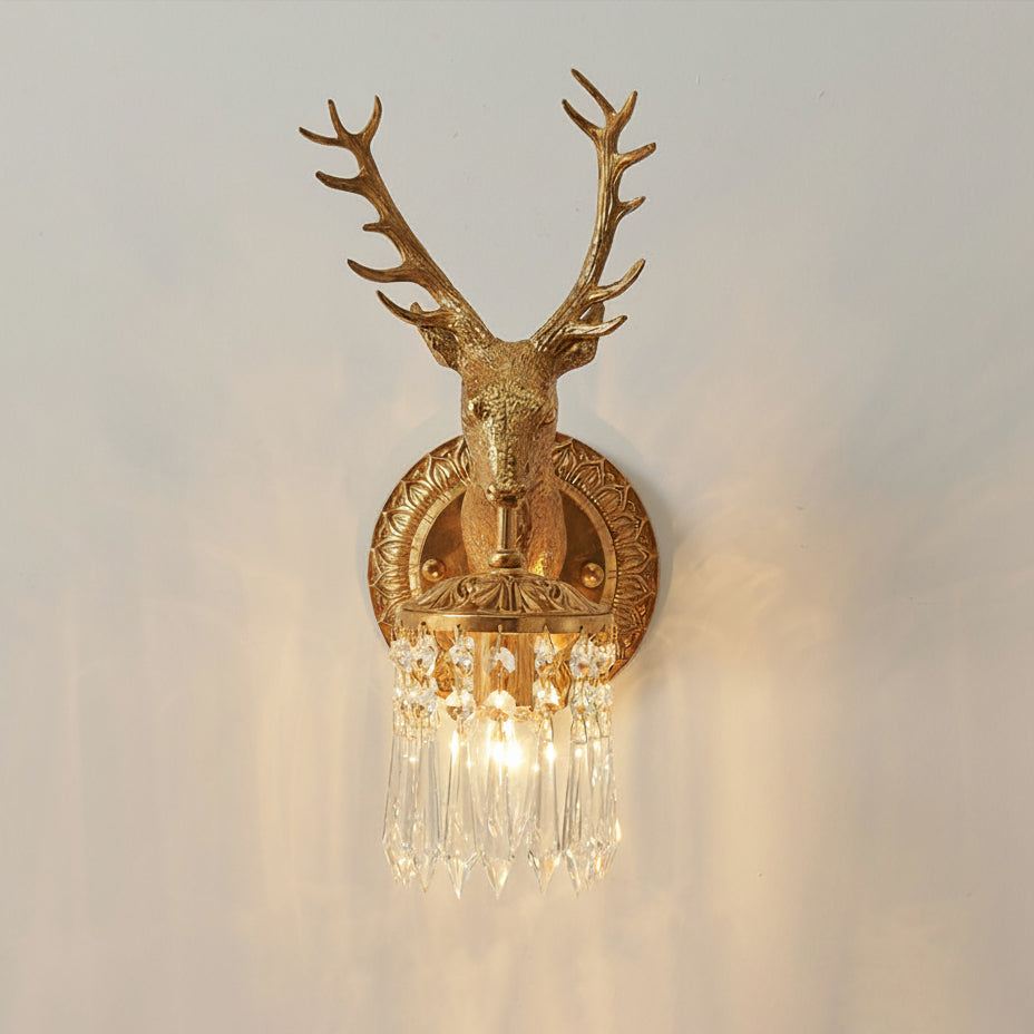 The polished brass finish reflecting ambient light.