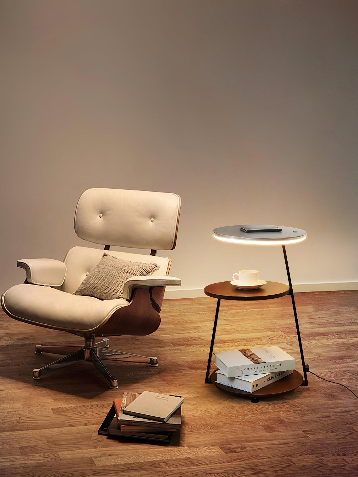 Mard Wood Contemporary Floor Lamp-Neutral Decor