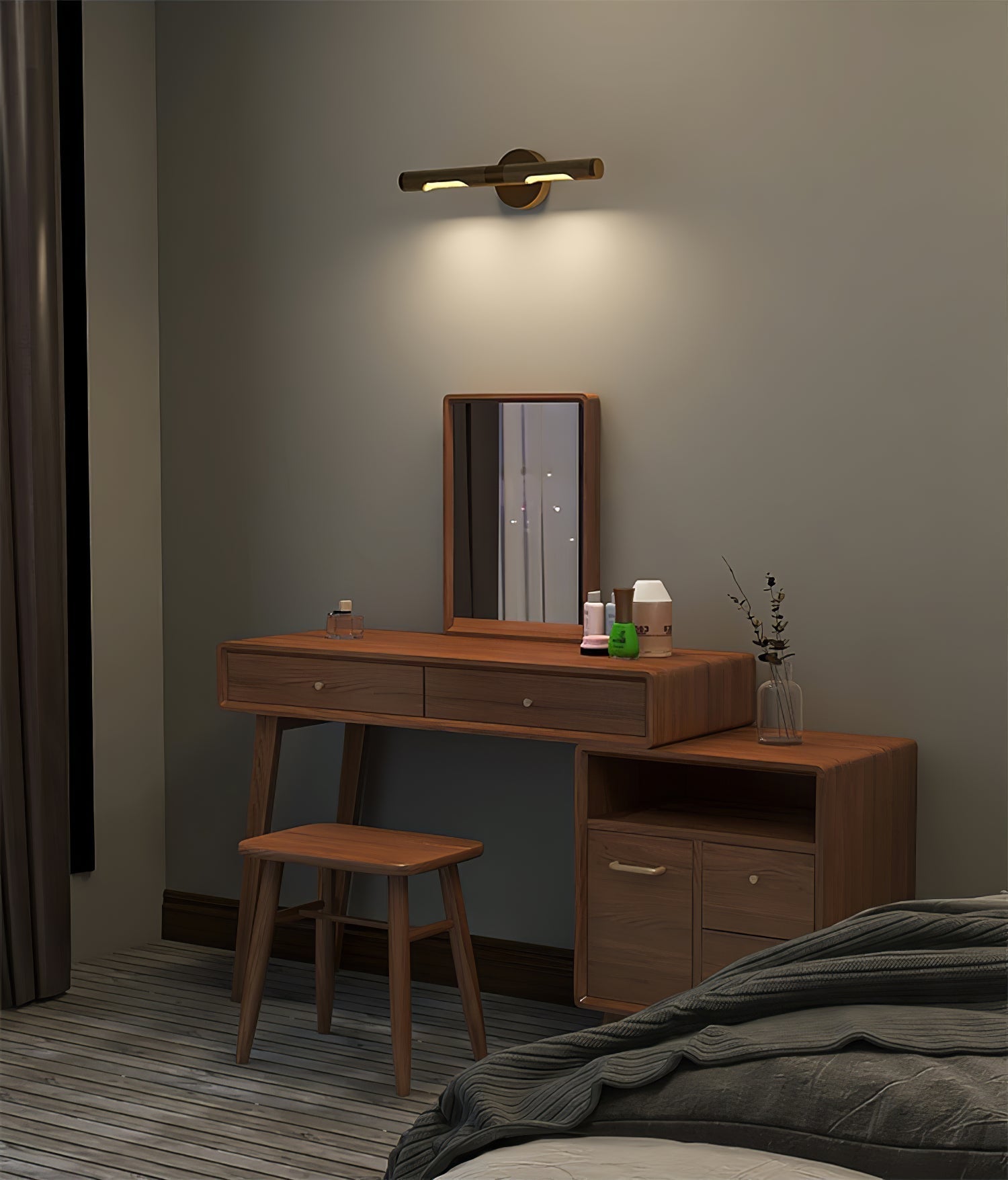 Sano Modern Brass LED Wall Light-Neutral Decor