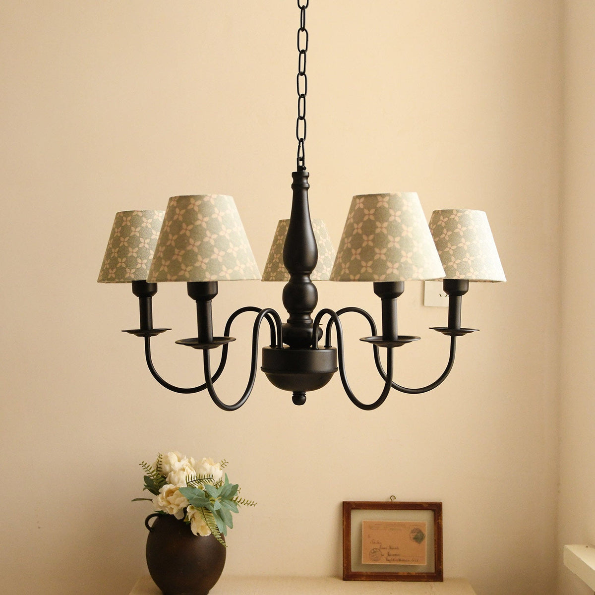 Glenwick Floral Arm Chandelier