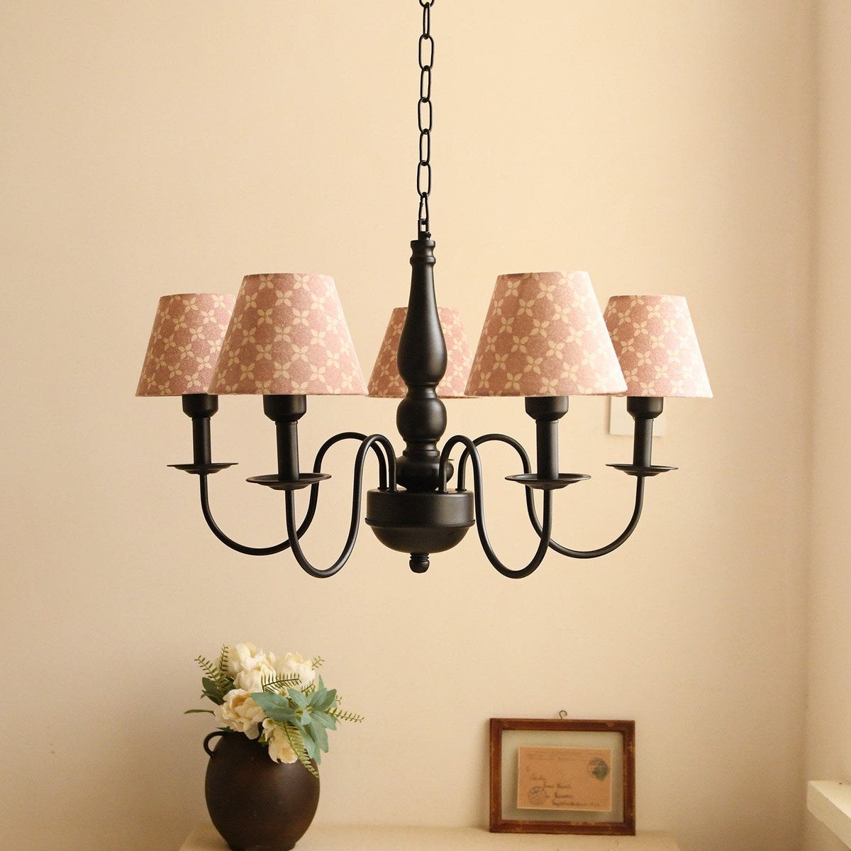 Glenwick Floral Arm Chandelier