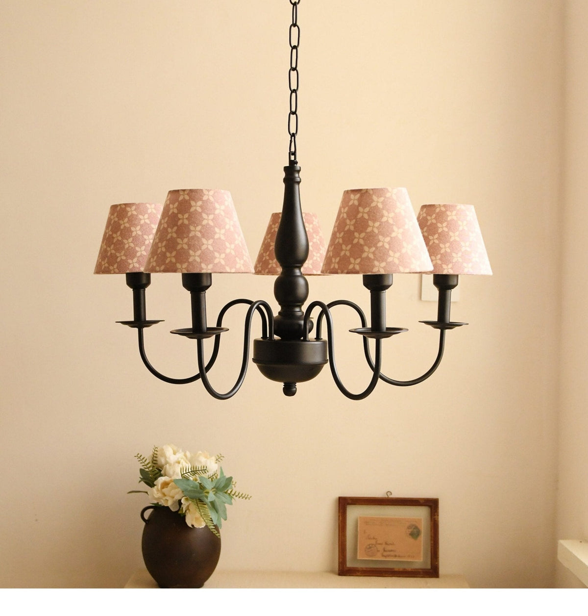 Glenwick Floral Arm Chandelier
