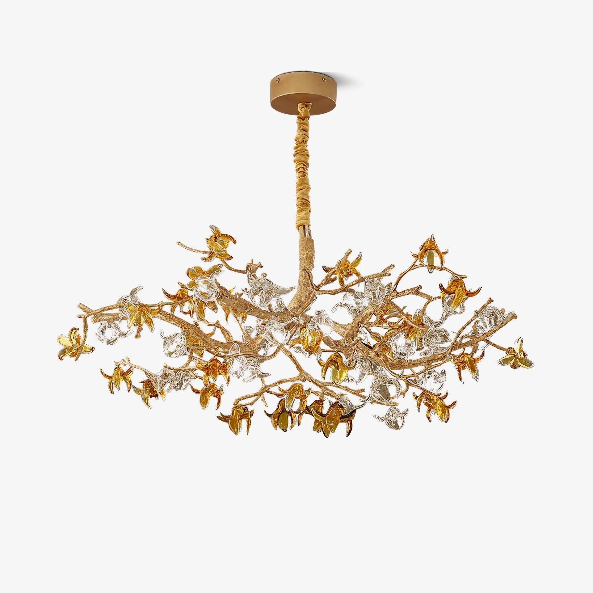 Ulfuvye Postmodern Luxury Branch Brass Crystal Chandelier-Neutral Decor