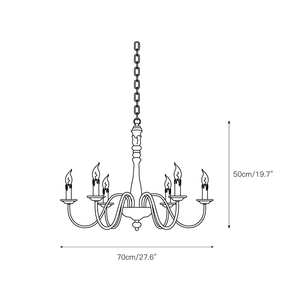 Sorenx Traditional Farmhouse Wood Chandelier-Neutral Decor