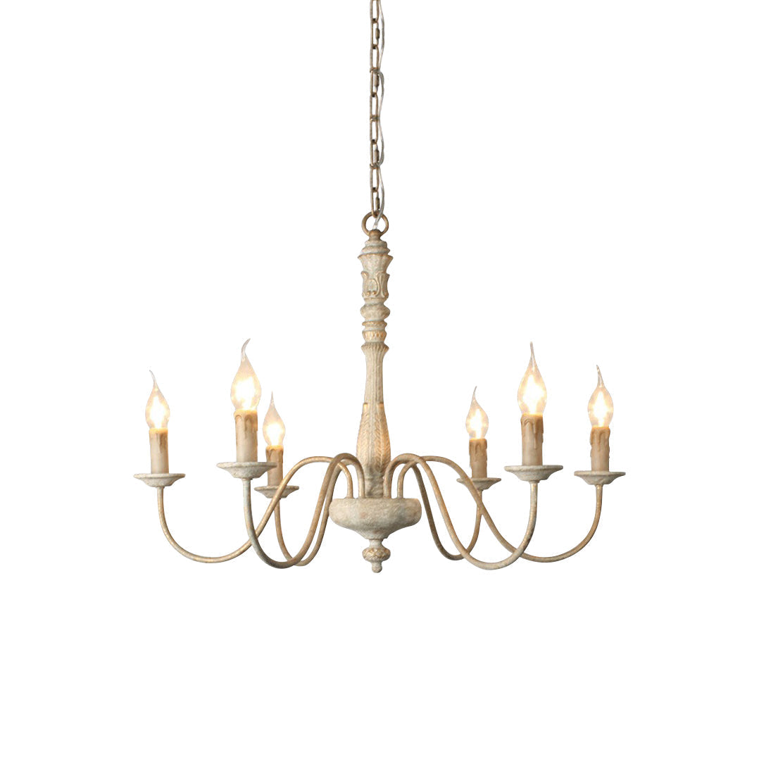 Sorenx Traditional Farmhouse Wood Chandelier-Neutral Decor