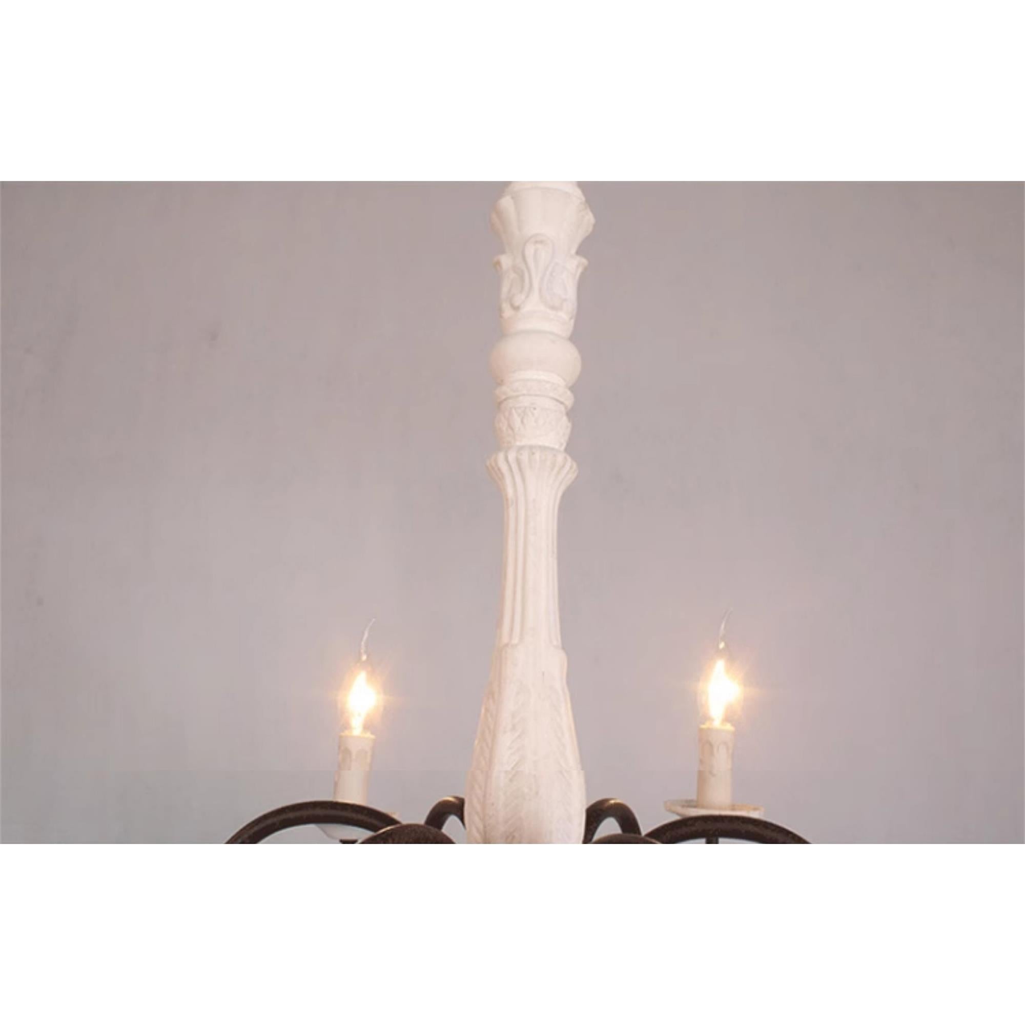 Sorenx Traditional Farmhouse Wood Chandelier-Neutral Decor