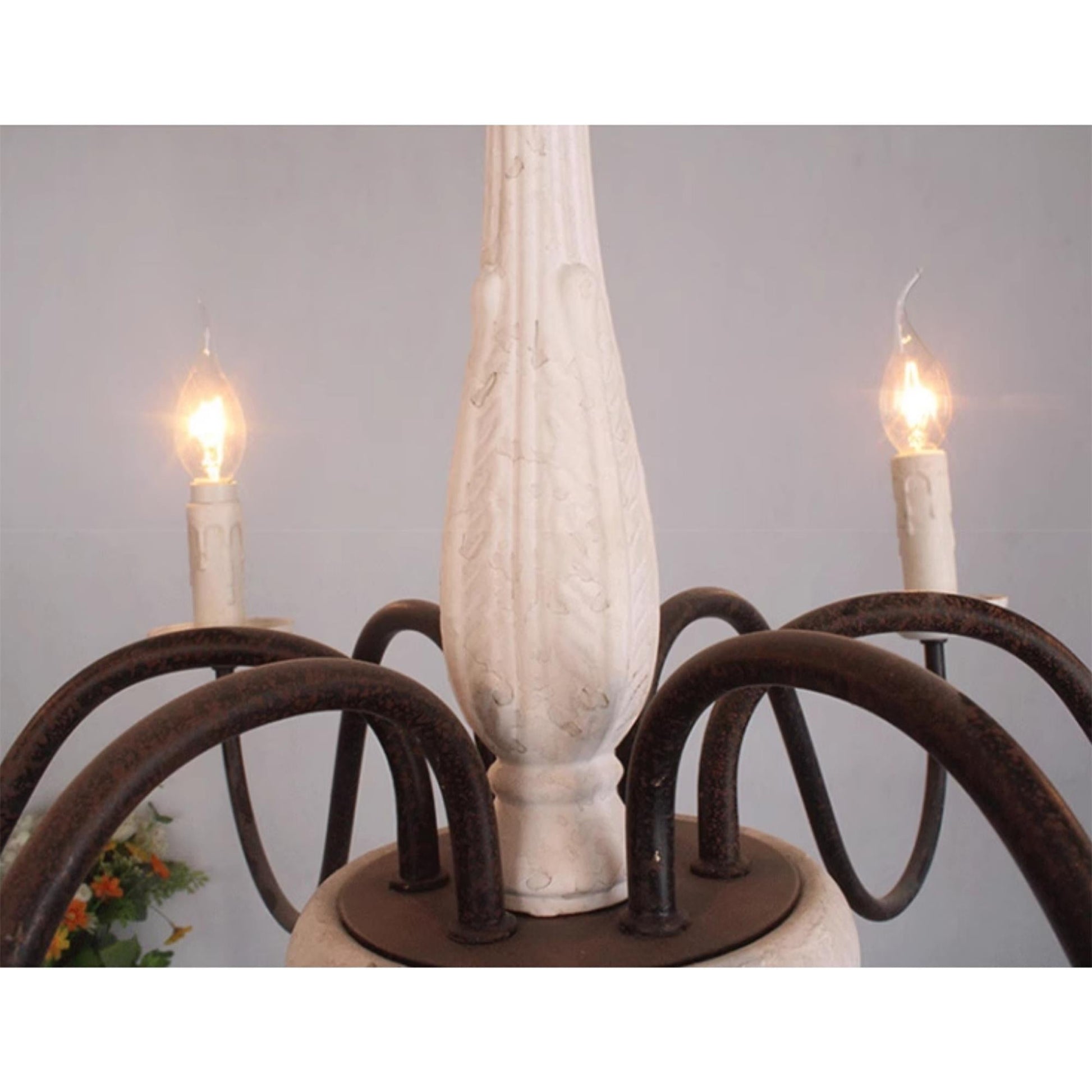 Sorenx Traditional Farmhouse Wood Chandelier-Neutral Decor