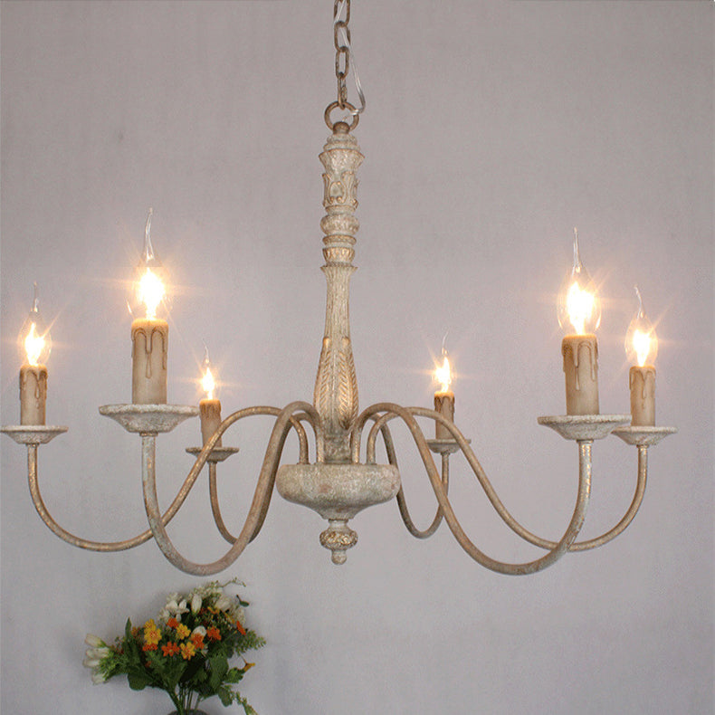 Sorenx Traditional Farmhouse Wood Chandelier-Neutral Decor