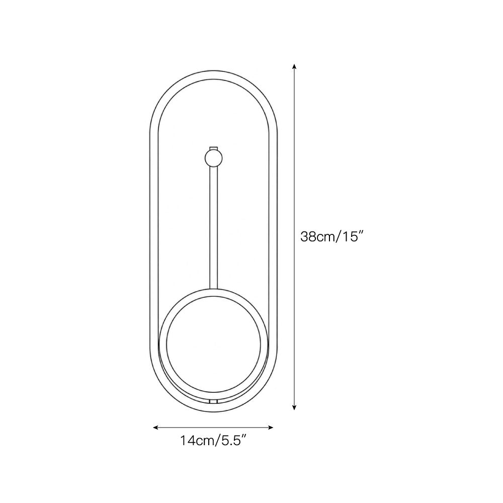 Side profile of the Aperture Wall Sconce showing its slim, flush-mount design.