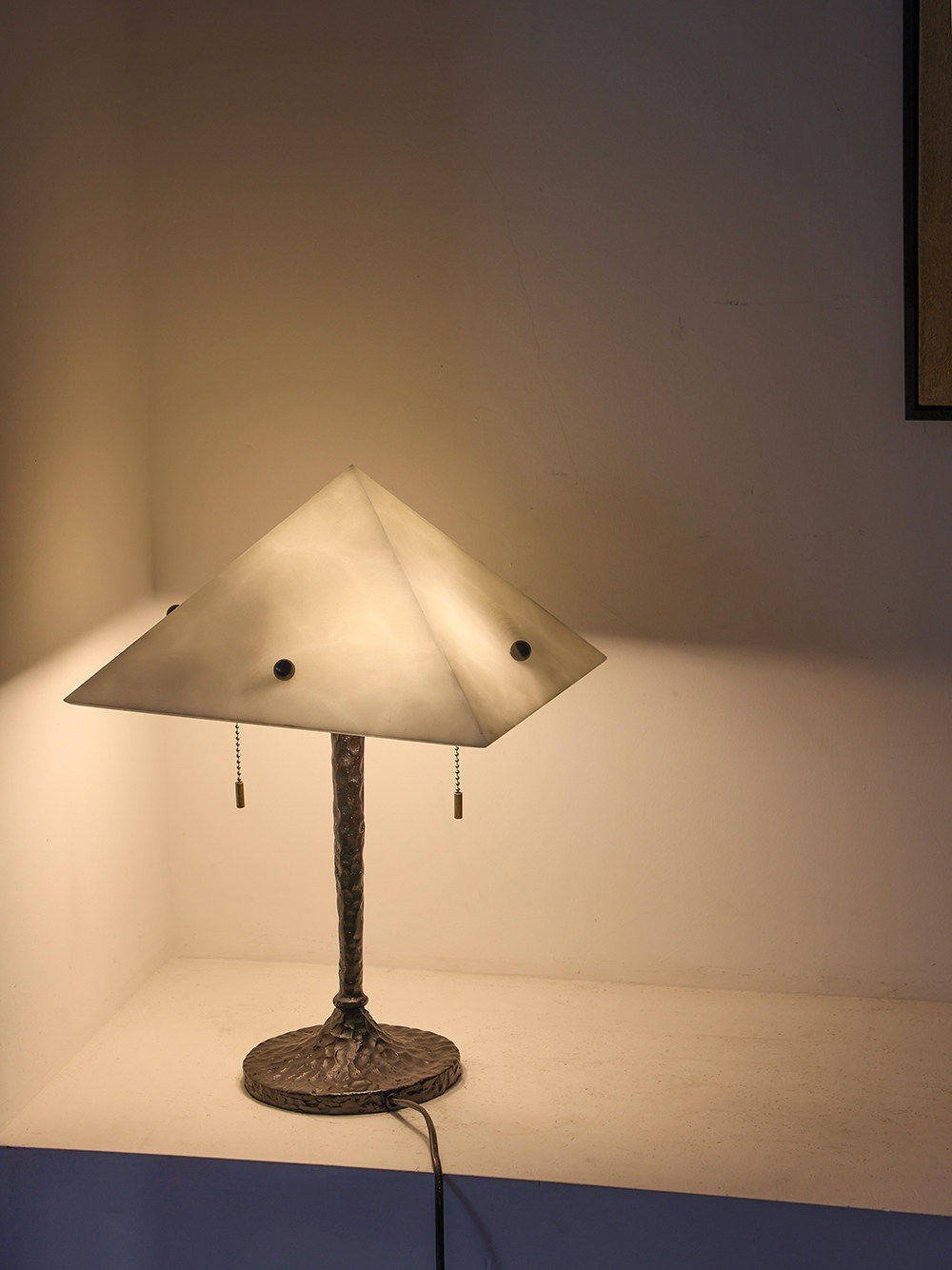 Apex Alabaster Prism Table Lamp-Neutral Decor