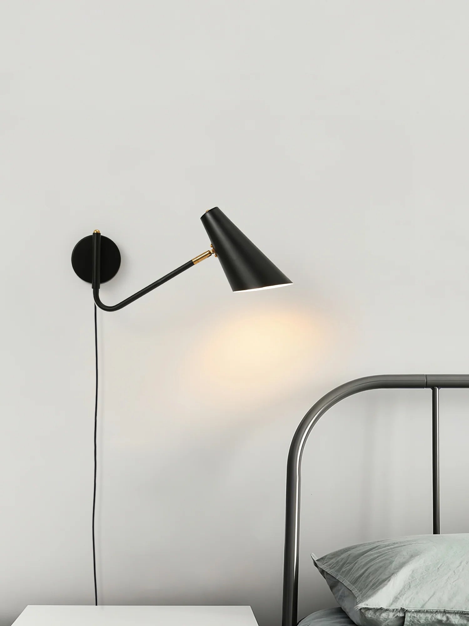 Canore Modern Minimalist Plug-in Sconce Wall lamp-Neutral Decor