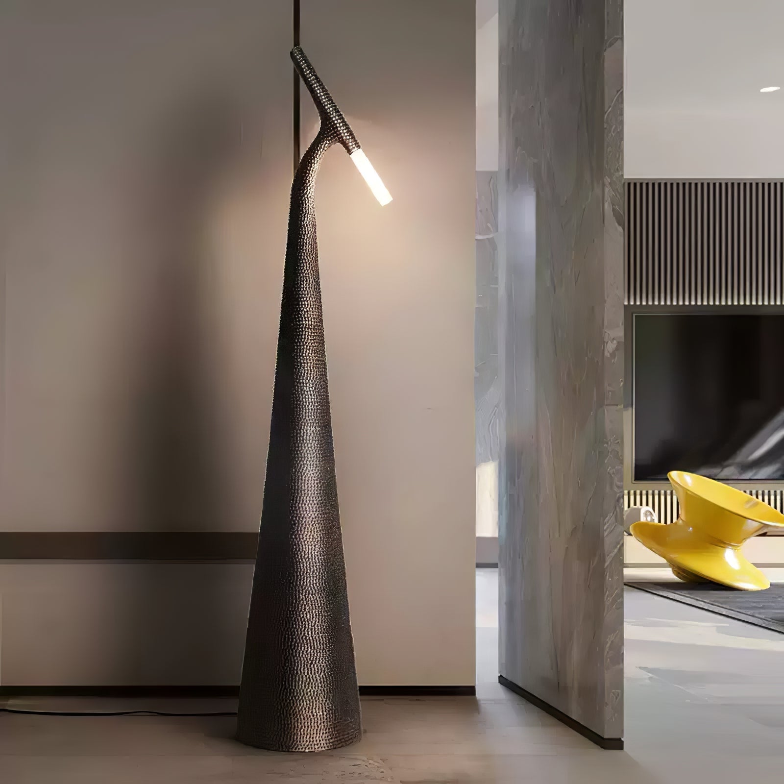 Sysolyra Textured Resin Floor Lamp-Neutral Decor