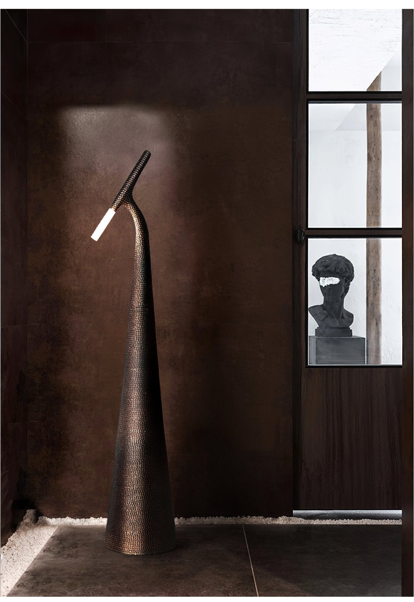 Sysolyra Textured Resin Floor Lamp-Neutral Decor