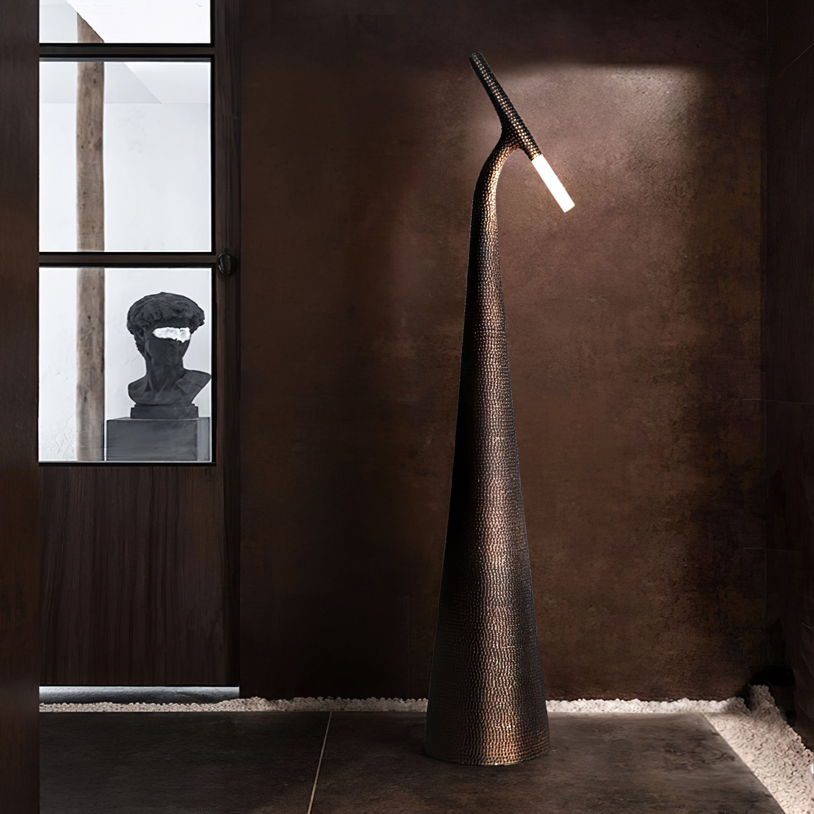 Sysolyra Textured Resin Floor Lamp-Neutral Decor
