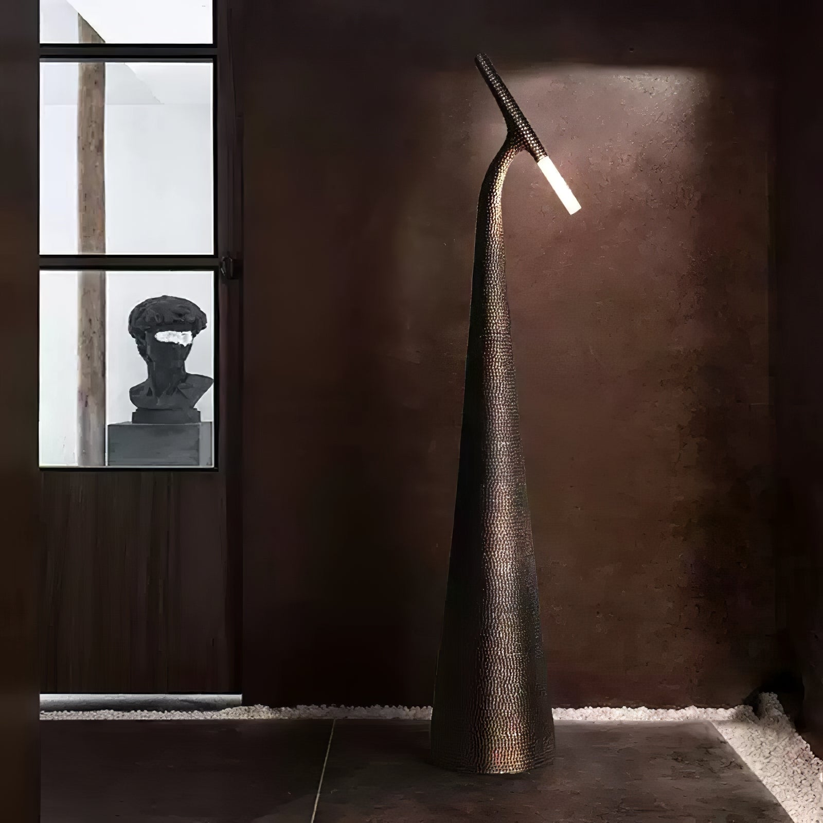 Sysolyra Textured Resin Floor Lamp-Neutral Decor