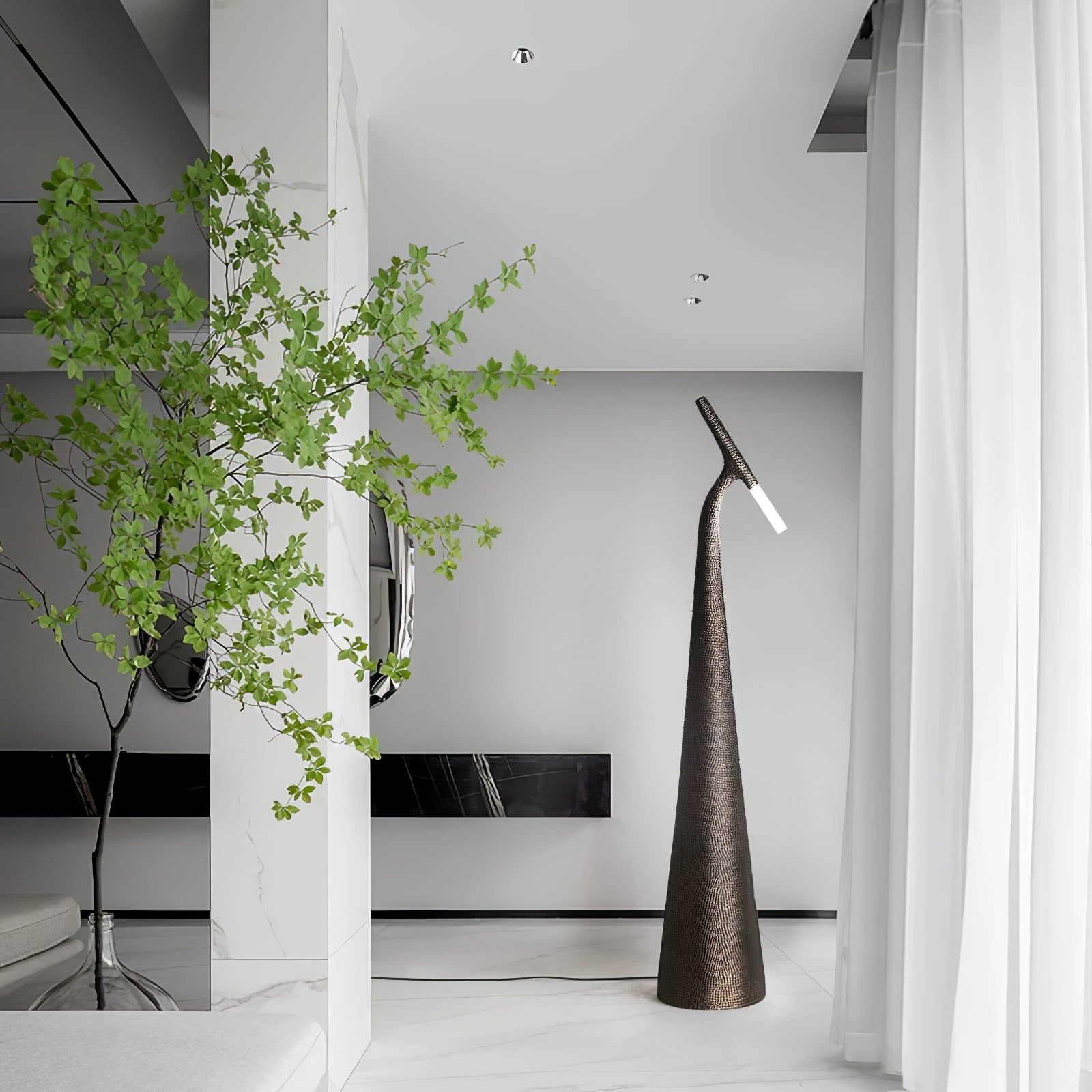 Sysolyra Textured Resin Floor Lamp-Neutral Decor