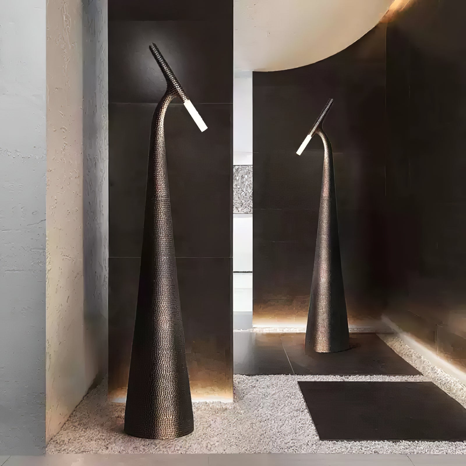Sysolyra Textured Resin Floor Lamp-Neutral Decor