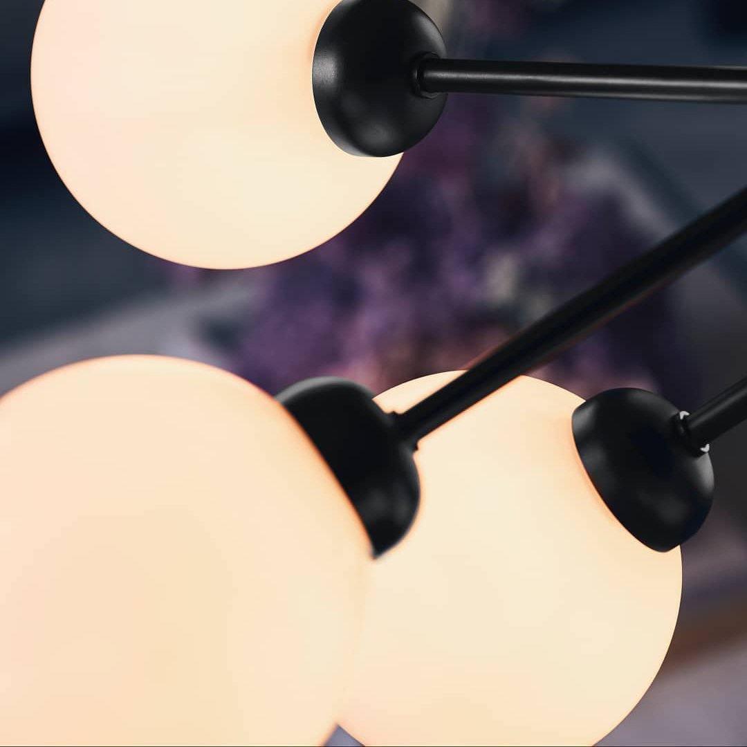 Socor Pendant Lamp Glass Globe Cluster Brass-Neutral Decor
