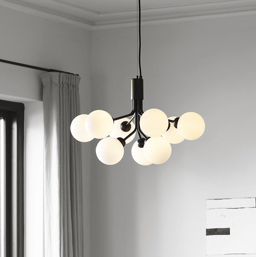 Socor Pendant Lamp Glass Globe Cluster Brass-Neutral Decor