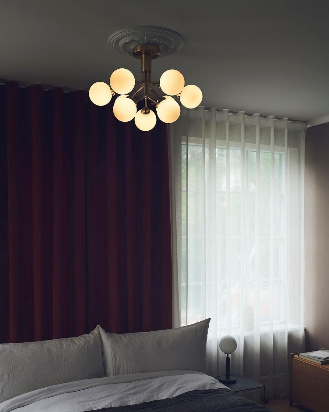 Socor Pendant Lamp Glass Globe Cluster Brass-Neutral Decor