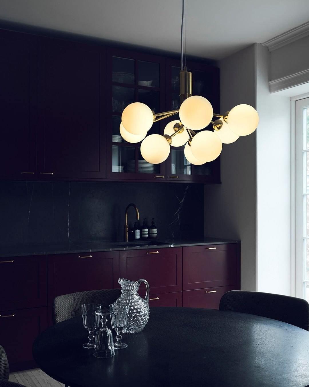 Socor Pendant Lamp Glass Globe Cluster Brass-Neutral Decor