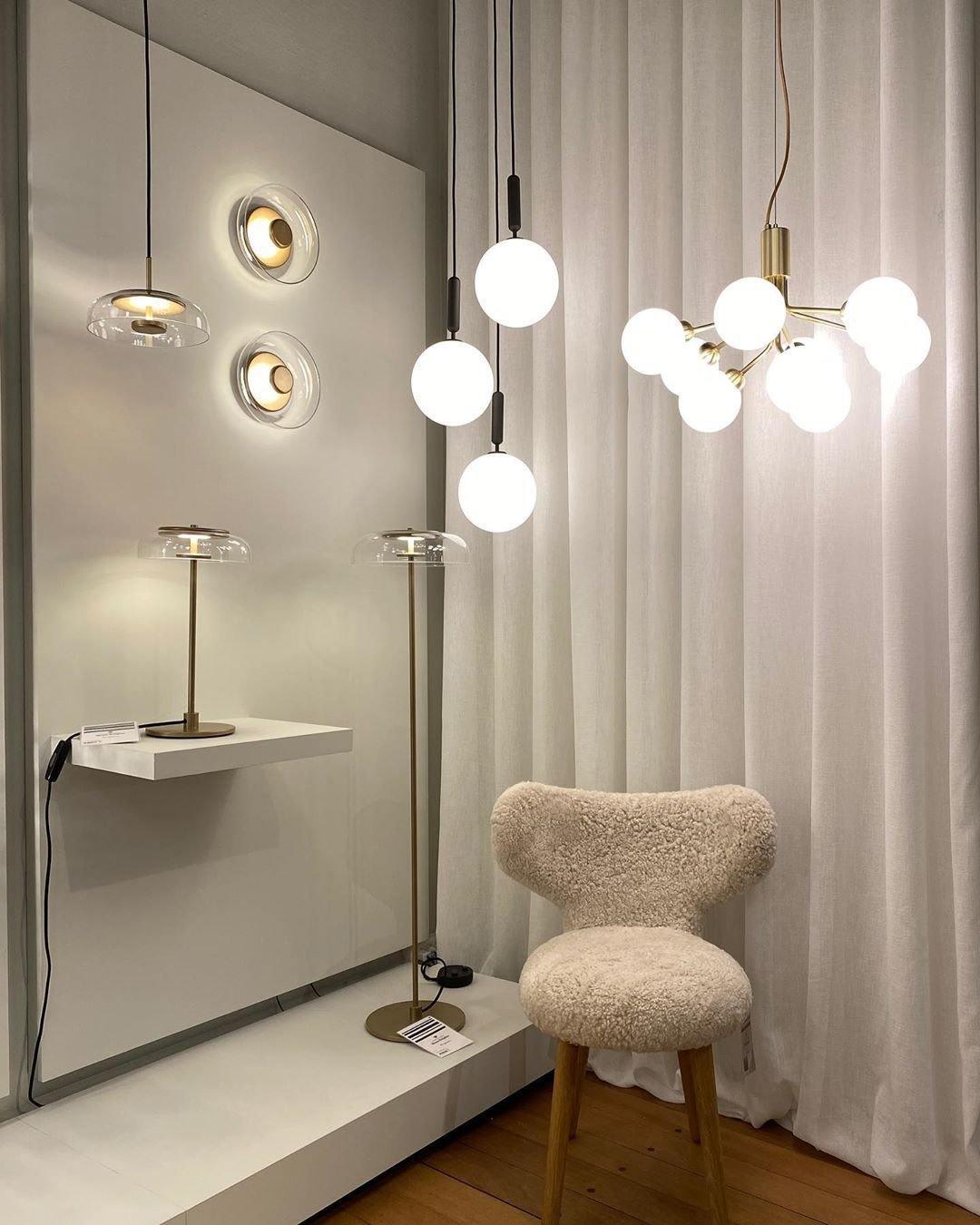 Socor Pendant Lamp Glass Globe Cluster Brass-Neutral Decor