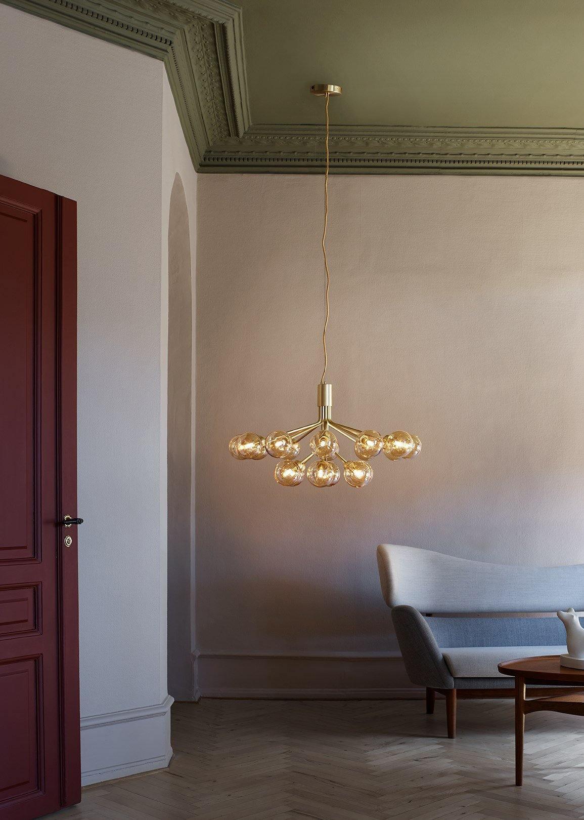 Socor Pendant Lamp Glass Globe Cluster Brass-Neutral Decor