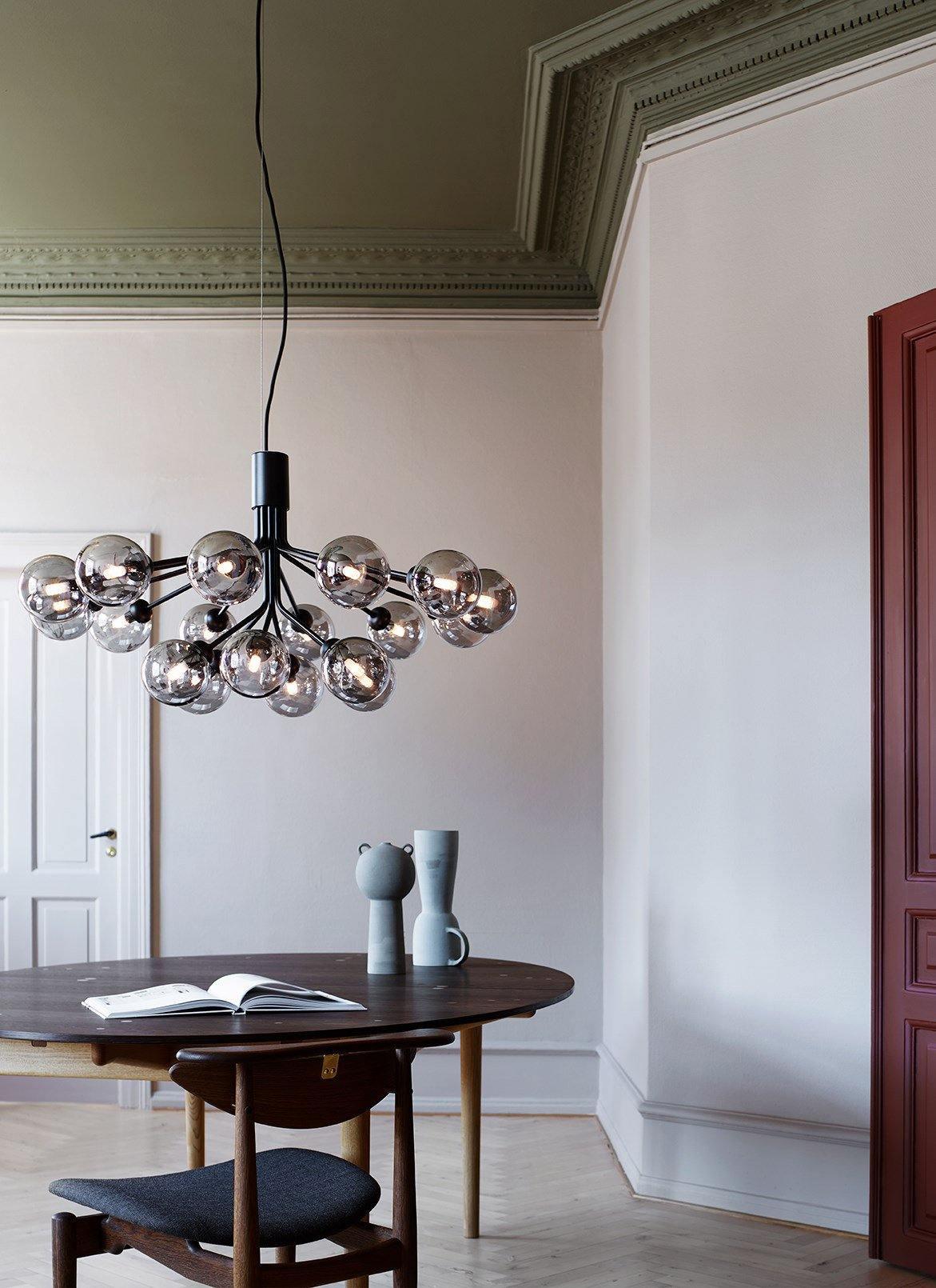 Socor Pendant Lamp Glass Globe Cluster Brass-Neutral Decor