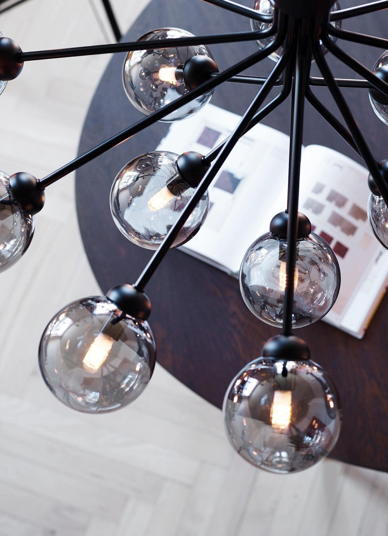 Socor Pendant Lamp Glass Globe Cluster Brass-Neutral Decor