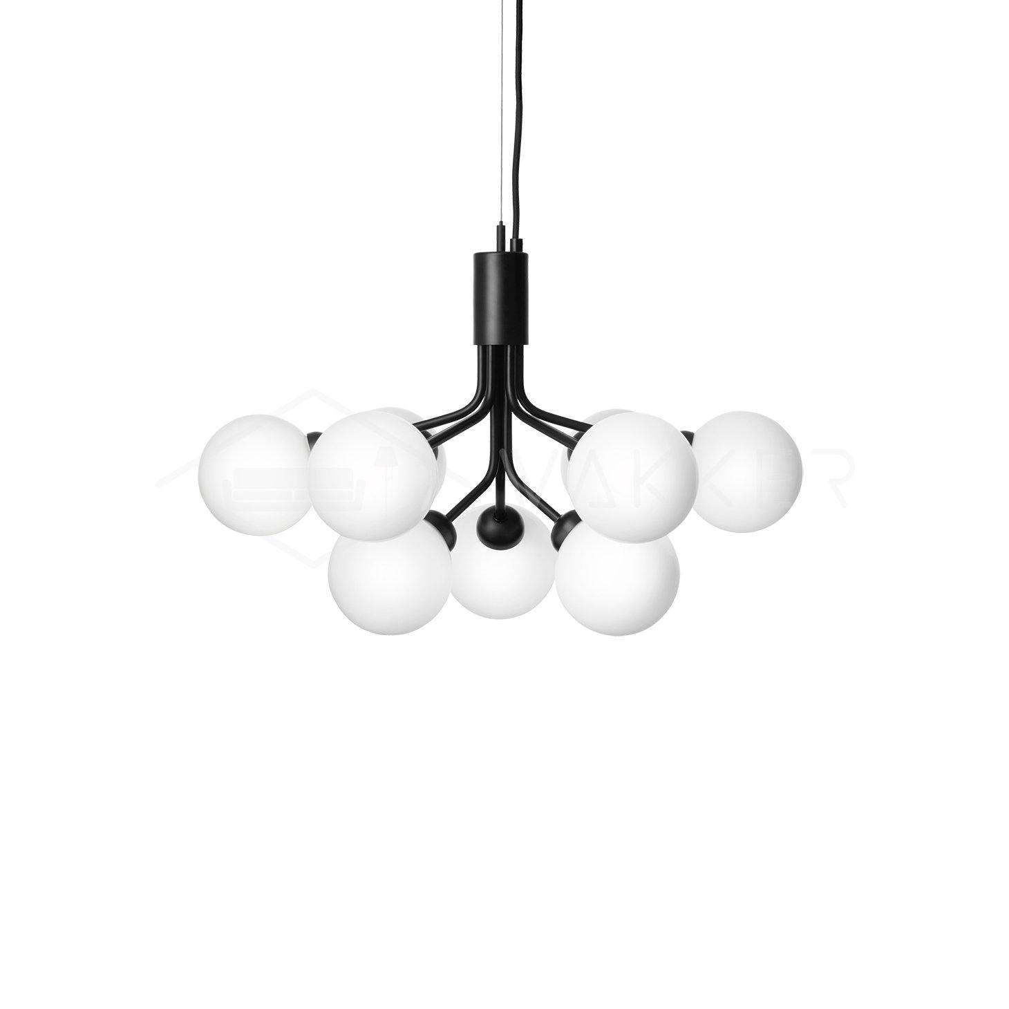 Socor Pendant Lamp Glass Globe Cluster Brass-Neutral Decor
