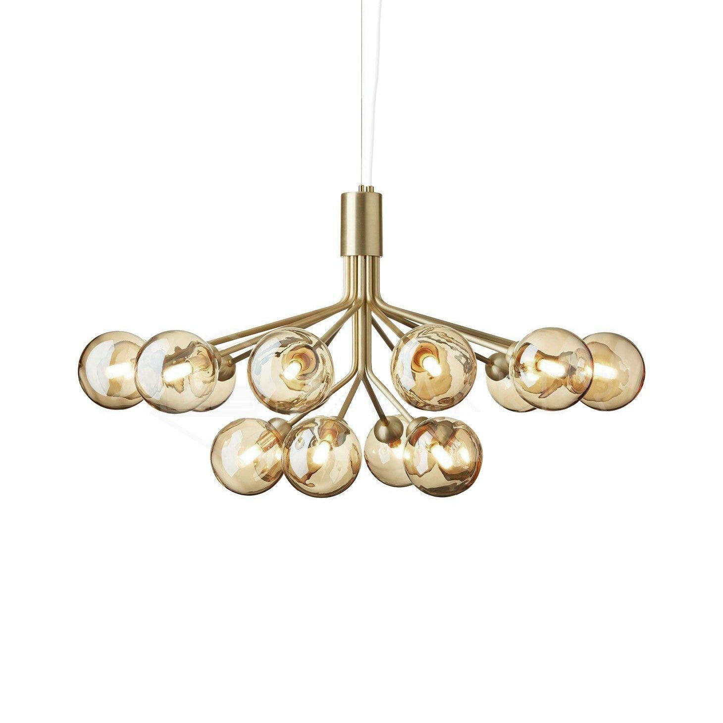 Socor Pendant Lamp Glass Globe Cluster Brass-Neutral Decor