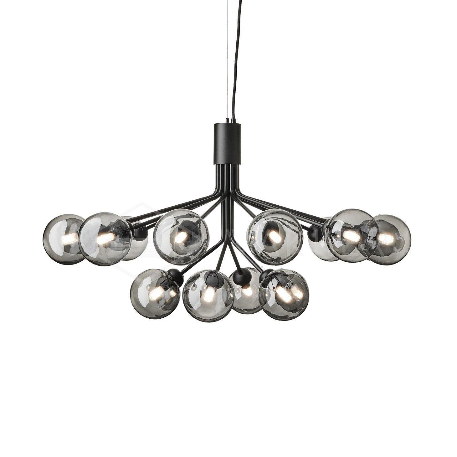 Socor Pendant Lamp Glass Globe Cluster Brass-Neutral Decor
