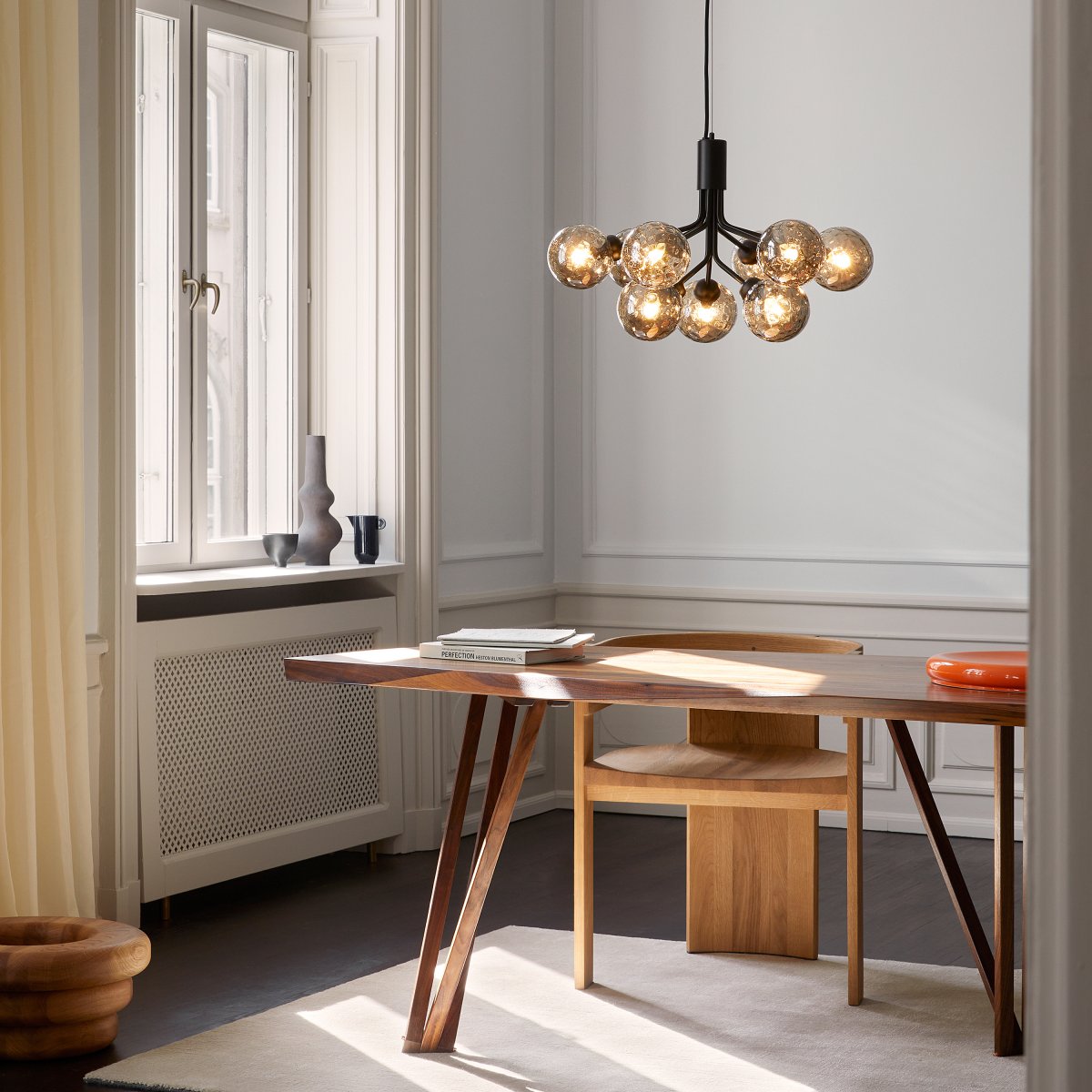 Socor Pendant Lamp Glass Globe Cluster Brass-Neutral Decor