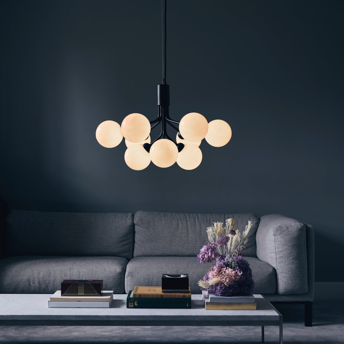 Socor Pendant Lamp Glass Globe Cluster Brass-Neutral Decor