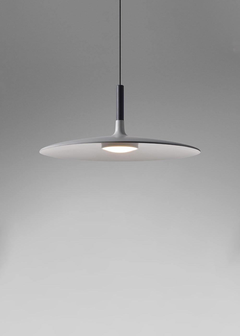 Lustra Pendant Lamp Aluminum Flat Disc-Neutral Decor