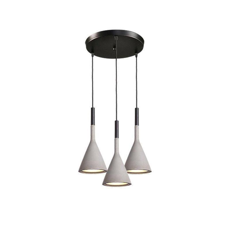 Nixor Pendant Lamp Concrete Conical Industrial-Neutral Decor