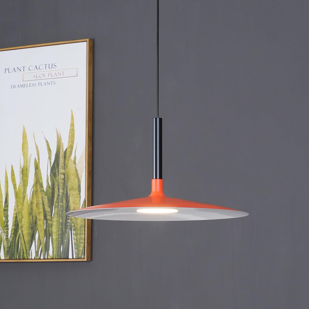 Lustra Pendant Lamp Aluminum Flat Disc-Neutral Decor
