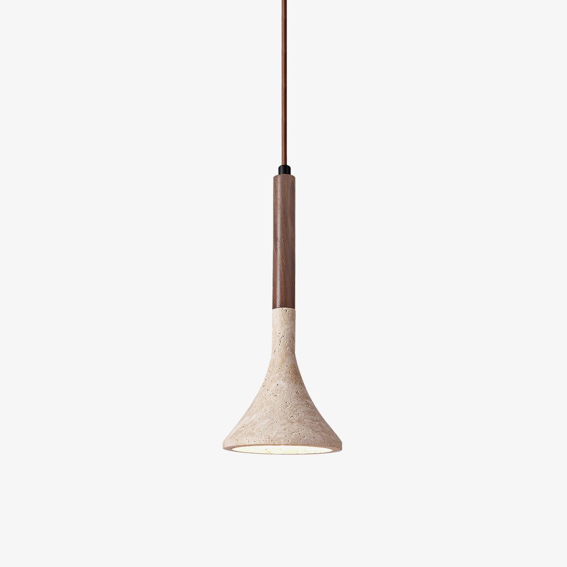 Avenq Minimalist Travertine Pendant Light-Neutral Decor