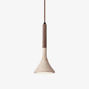 Avenq Minimalist Travertine Pendant Light-Neutral Decor