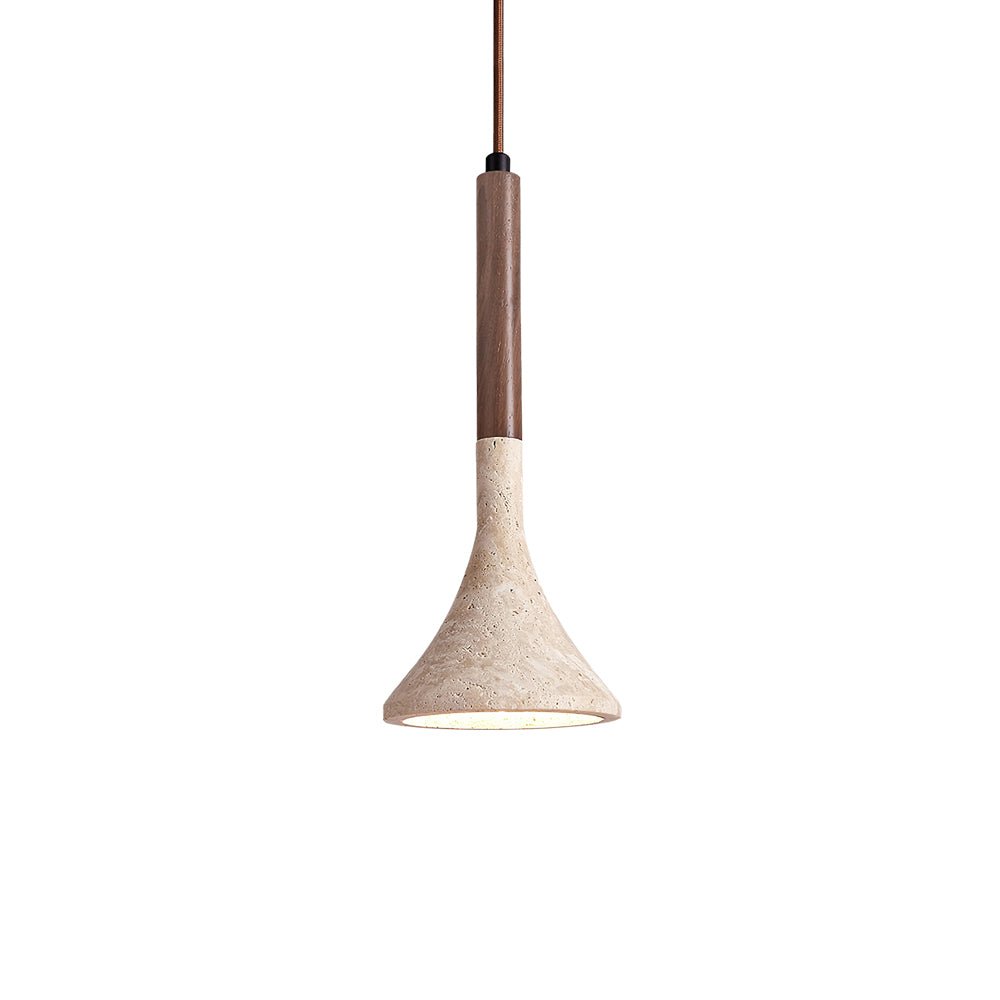 Avenq Minimalist Travertine Pendant Light-Neutral Decor