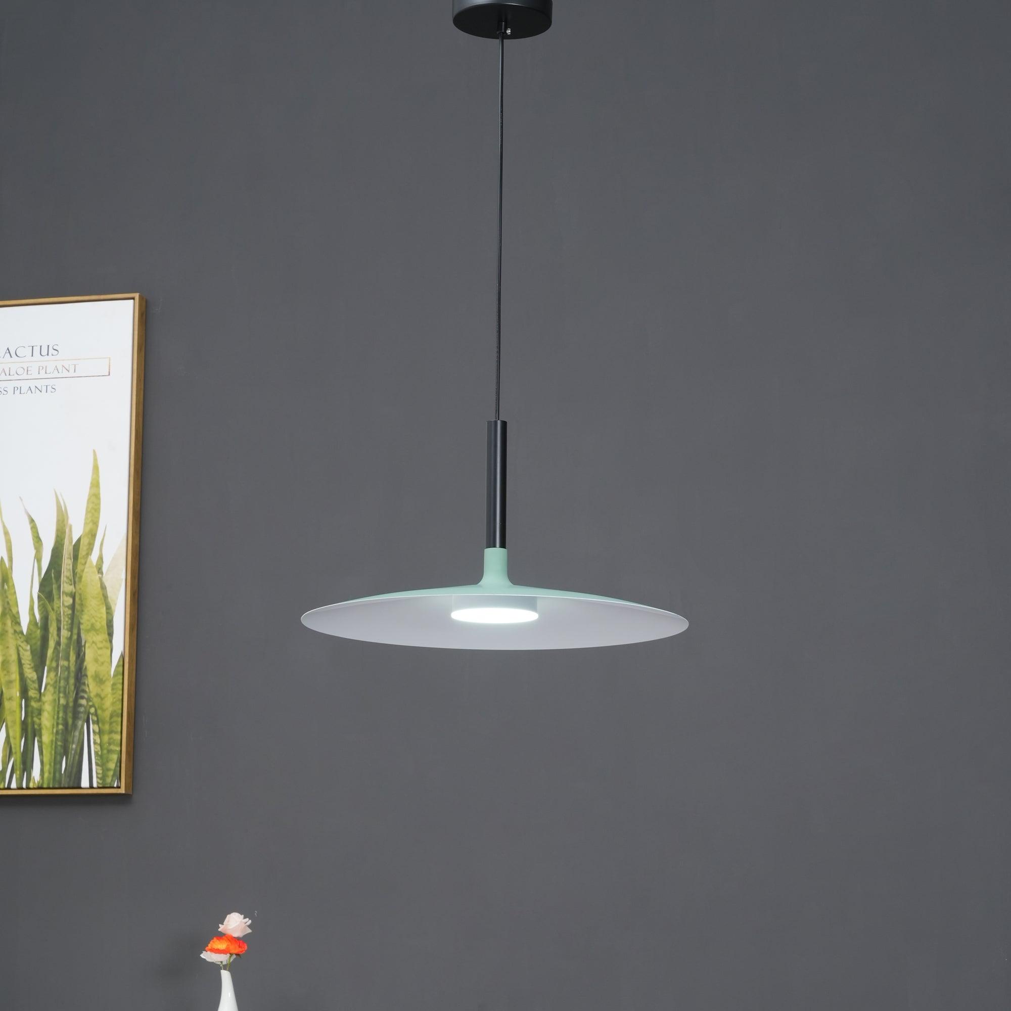 Lustra Pendant Lamp Aluminum Flat Disc-Neutral Decor