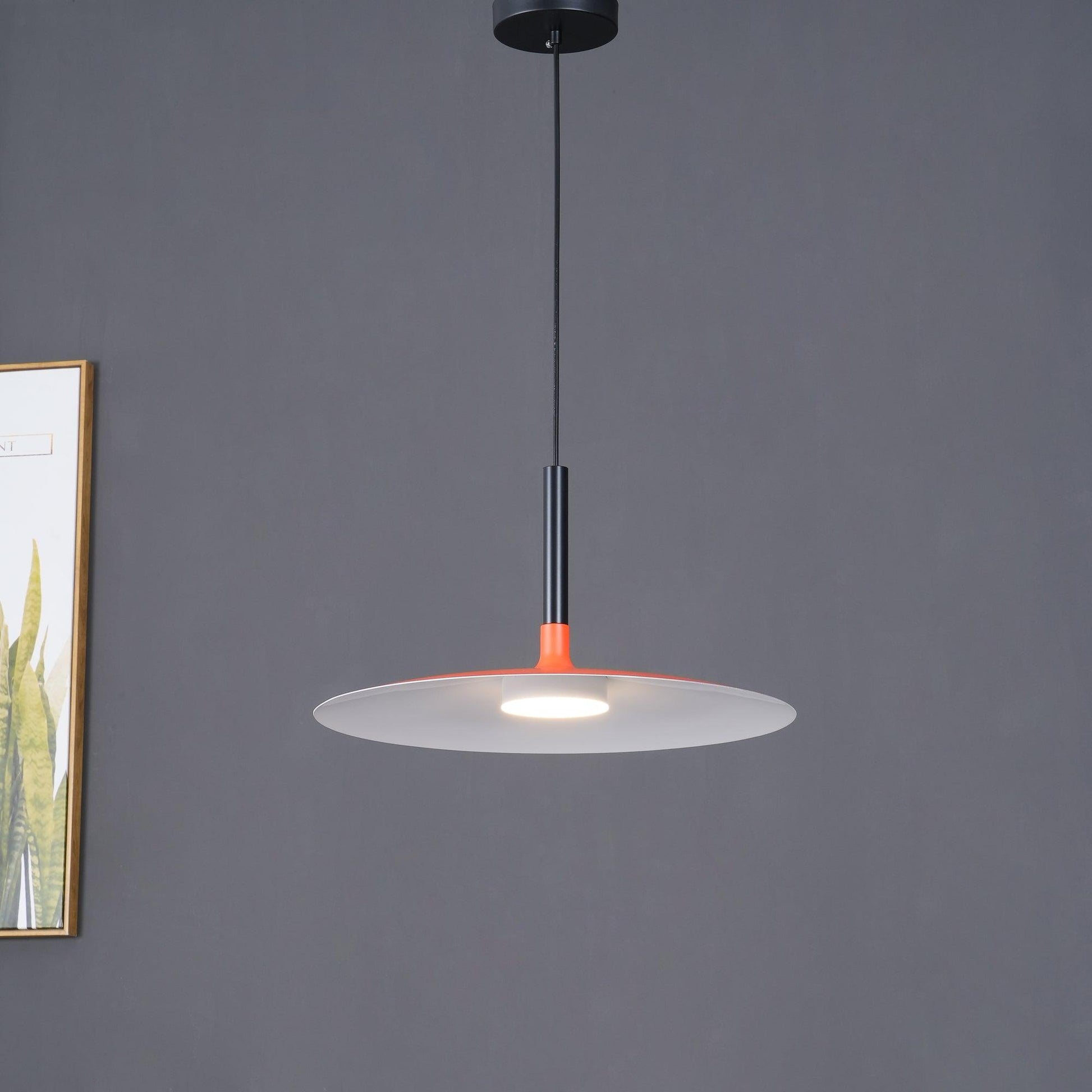 Lustra Pendant Lamp Aluminum Flat Disc-Neutral Decor