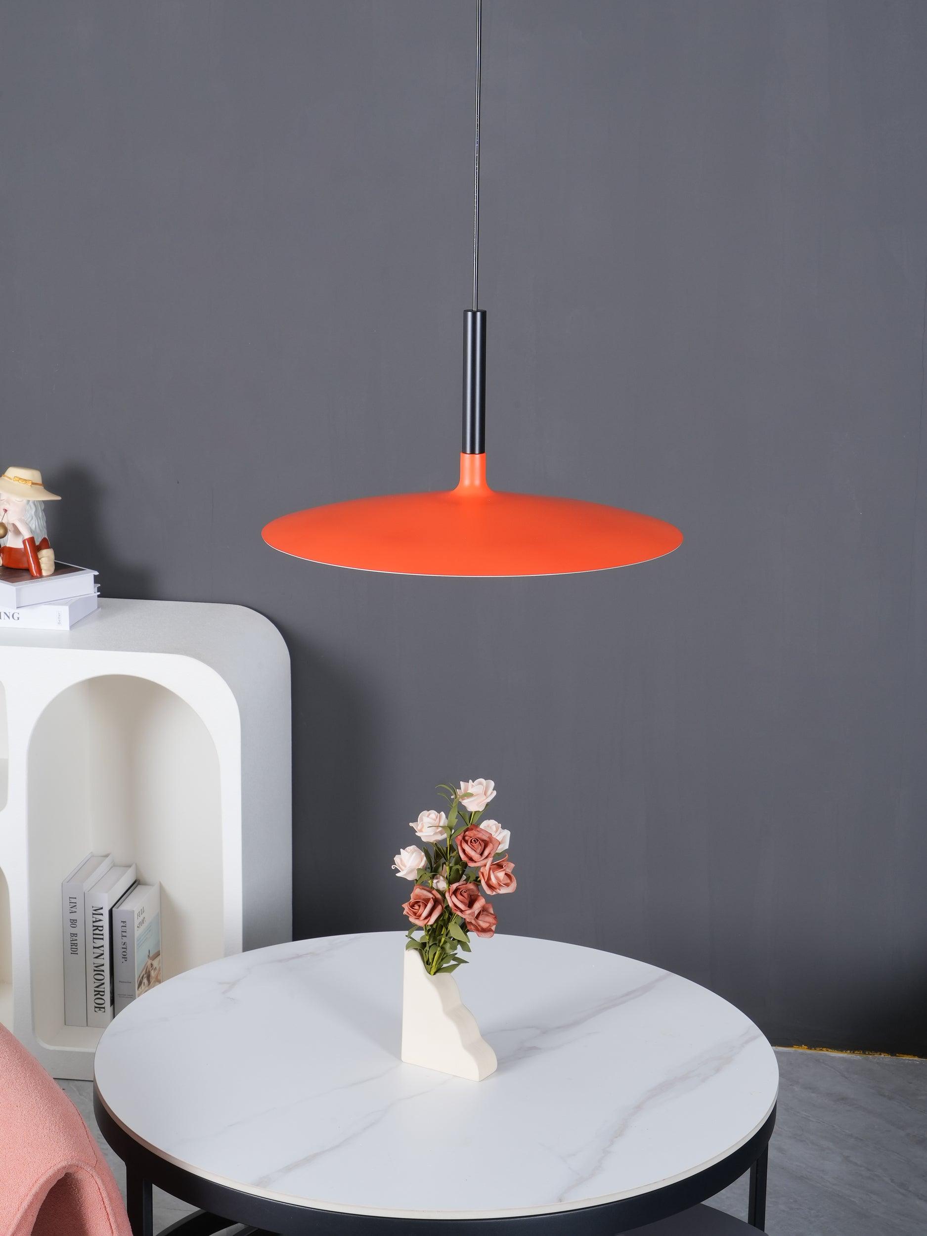 Lustra Pendant Lamp Aluminum Flat Disc-Neutral Decor